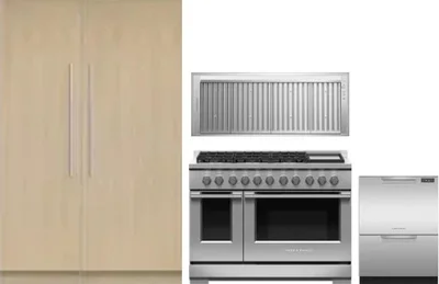 5 Piece Package Includes Refrigerator, Freezer, Range, Hood And Dishwasher